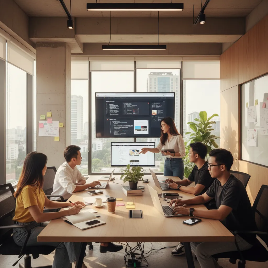 Quy trình thiết kế website chuyên nghiệp đòi hỏi sự phối hợp chặt chẽ giữa các bộ phận